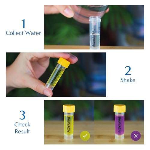 AquaVial 4-Pack Water Testing Kit for E. Coli & Coliform - DIY Professional Drinking Water & Well Quality Tester