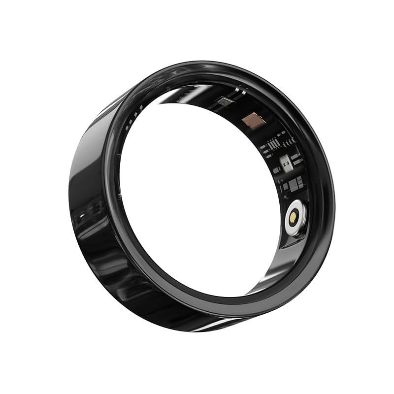 Smart Ring with Ceramic Build, 128 Sport Modes Fitness...
