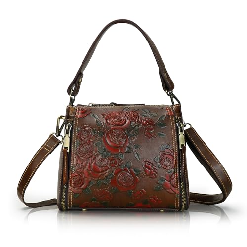 Image of LETEULO Crossbody Bag for Women Top Handle Tote Purses Vintage Satchels Handbag