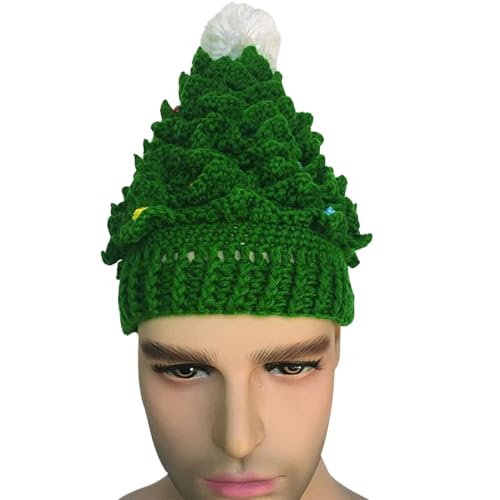 gorros verdes do Natal, gorro unissex do inverno do Natal,Chapéus de inverno Chapéu de Papai Noel -
