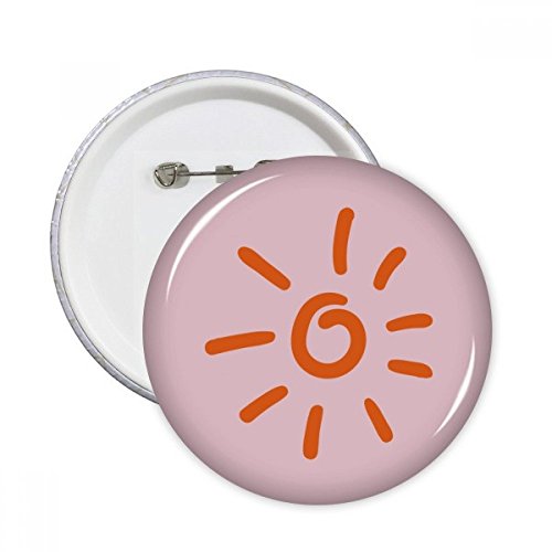 Pins badge bouton orange sun pour raviver un vêtement terne avec une touche XL