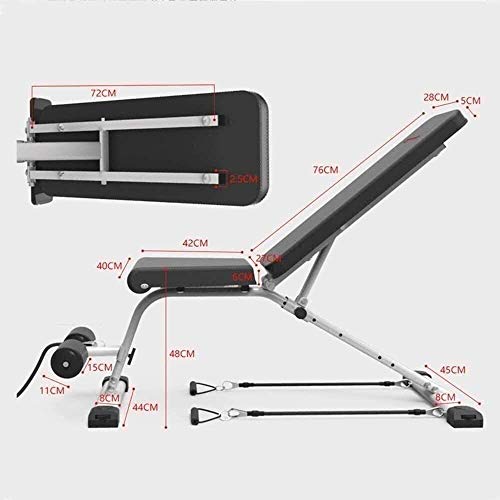 OTQEFTN Gym Adjustable Utility Bench Weight Bench Adjustable Dumbbell Adjustable Benches Folding Fitness Chair Dumbbell Bench-Adjustable Bench – 1,000 lb Rated – Flat/Incline/Decline,Black