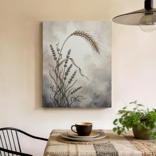 Cuadro de lavanda minimalista e impresiones decorativas para colgar en cocina y salón 2
