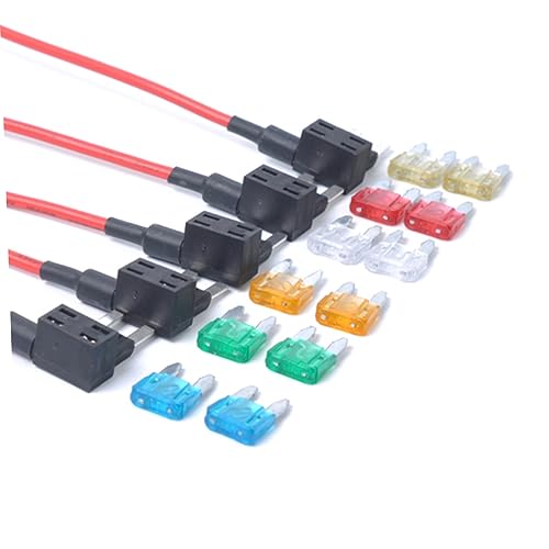 ULTECHNOVO 5 Peças mini fusível Suporte de fusível porta fusível em linha porta fusível 32v porta fu