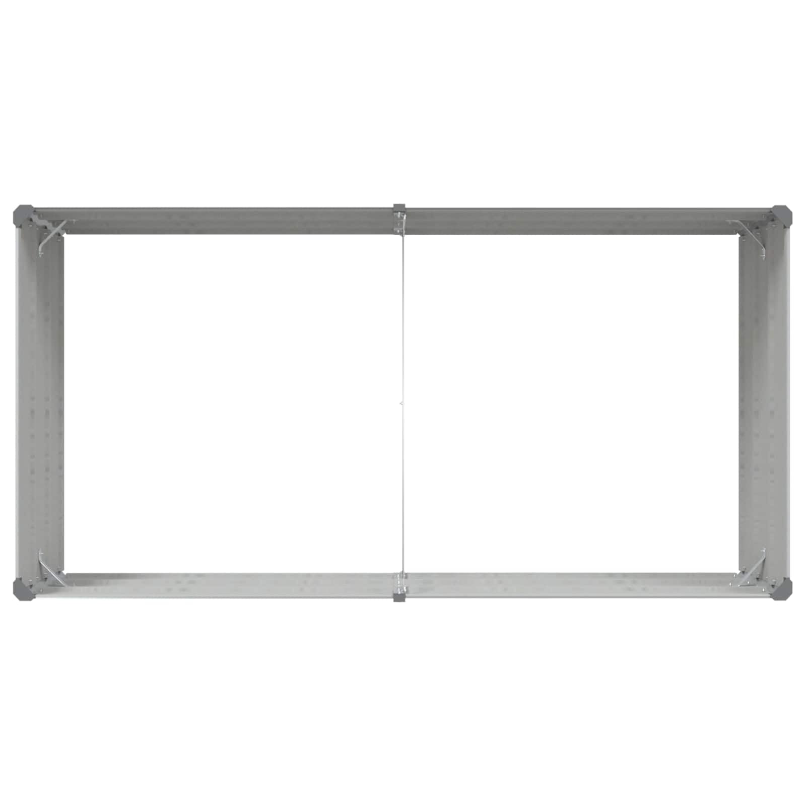 Duży pojemnik na doniczkę ogrodową w kolorze jasnoszarym 195 x 100 x 45 cm z trwałą powłoką cynkową do użytku na zewnątrz, idealny do roślin, kwiatów, ziół, sukulentów, kaktusów, storczyków