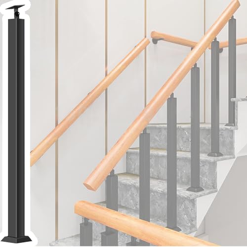 Kit de poste de barandilla cuadrado de metal con soporte plano ajustable de 270°