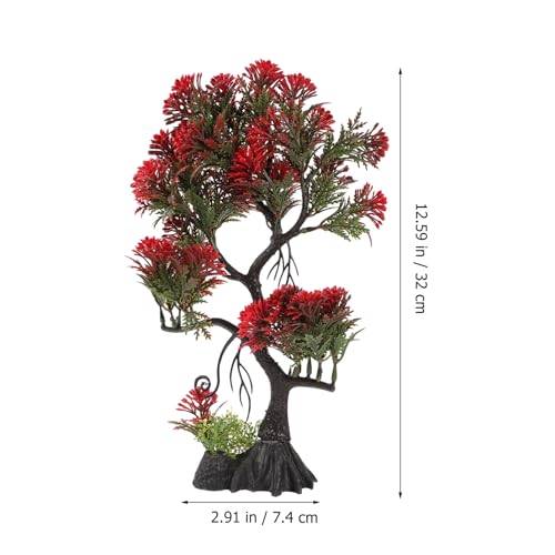 Image of DOITOOL Aquarium Bonsai Tree Plant Fish Tank Decorations, Artificial Aquarium Plants Artificial Fish Tank Plants for Aquarium Decorations