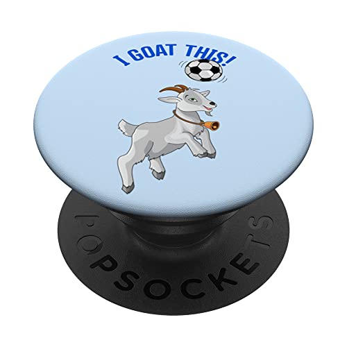 Divertida pelota de fútbol I Goat this Ball para amantes de las cabra y jugador de fútbol PopSockets PopGrip Intercambiable