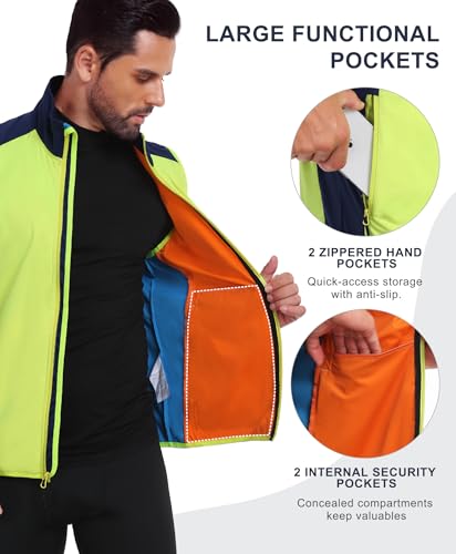 Image of Little Donkey Andy Men's Water-resistant Outerwear Vests, Stretch Windproof Vest for Cycling, Running, Golf