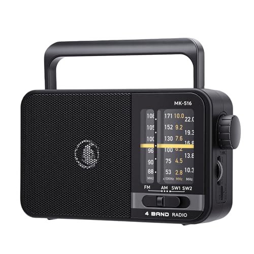 Radio portátil AM FM SW con antena retráctil y batería
