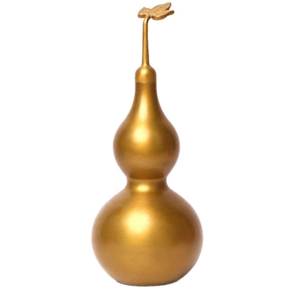 YNIYUJKL Feng Shui Brass Statue Ornament Wu Lou/Hu Lu Sculpture + Free Lucky Charm Ancient Coins On Red String, Luck Prosperity Home Decoration Gift,Large,A-L