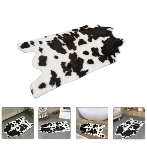 Alfombra de acrílico premium con estampado de vaca para un salón elegante 8