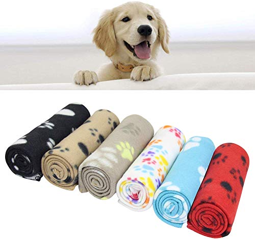 YIQI Haustierdecke für Hund/Katze, weich, Schondecke, Winterdecke, Hundedecke Fleece, Katzendecke Tierdecke Liegedecke Pfötchen Matte Farbe zufällig (60 x 70 cm)