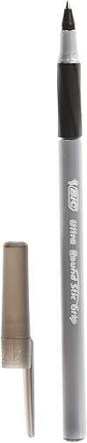 Miniatura 3 de BIC Round Stic Grip Xtra Comfort - Bolígrafos negros, punta media (0.047 pulgadas), paquete de 12 unidades, bolígrafos de escritura perfectos con