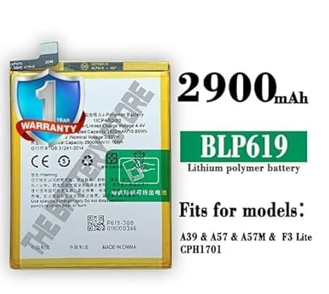 Image of Original BLP619 Battery for Oppo A57, A57T CPH1701 Battery with 1 Year Warranty**** (SUPER171)