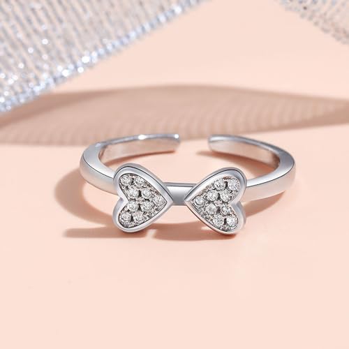 OIDIMS Four Leaf Clover Adjustable Rings Three-in-One Design Lucky Stacking Statement Rings Wedding Band Celtic Irish Shamrock Rings Chic for Women Fashion Jewelry St Patrick's Day Gift for Her4