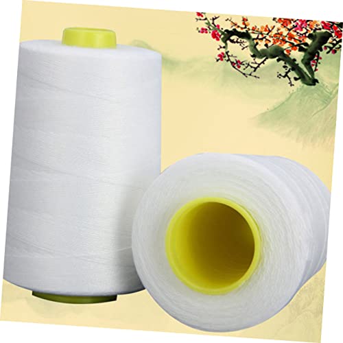Hilo de coser poliéster blanco Tofficu 4 unidades miniatura 2