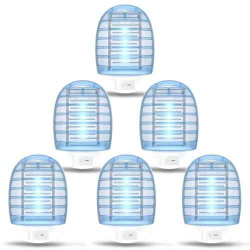 Indoor Bug Zappers, Fly Traps for Indoors, Insect Traps for Home Mosquito Killer for Kids & Pets, Home, Kitchen, Bedroom, Baby Room, Office (6 Packs)