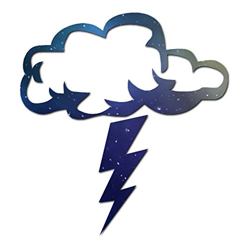 Storm Cloud Lightning Bolt - Vinyl Decal Sticker - 3.75