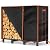 GREENER Firewood Rack Cover 4FT- 600D Heavy Duty Wood Racks Outdoor for Firewood Waterproof Firewood Cover Weather Resistant Cover with PVC Coating Wood Rack Cover -29" Height