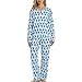 U2SKIIN Damen Pyjama Set mit Animal-Print, V-Ausschnitt RIPP-Strick-Schlafanzug Zweiteiler Hausanzug Langarm Weich Loungewear Nachtwäsche mit Taschen Niedlich Homewear(Rosa, XL)