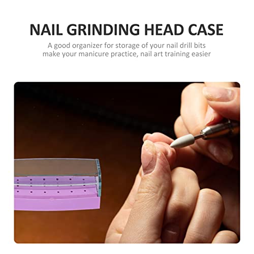 Organizador portátil para brocas de taladro de uñas miniatura 2