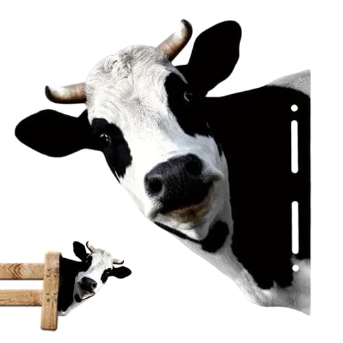 Escultura de jardín de vaca de metal - Decoración de jardín de vacas al aire libre, arte rústico de jardín de vacas | Adorno de césped de vaca de metal, pieza de arte de vaca de metal, figura de patio