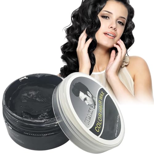 DMQHair Wax Colour, Black Hair Spray Temporary, Temporary Hair Dye, Temporary Hair Colour Instant Styling, Natural Hairstyle Color Pomade, Styling Hair Clays , , Party, Cosplay, Christmas, Pack of 1