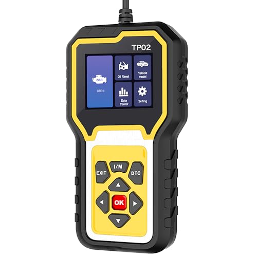 AUCARAUTO Upgraded TP02 Fit for BMW,Mercedes-Benz,Audi,Honda,Toyota,Nissan 6 in 1 OBD2 Scanner, Full System Enhanced OBDII Diagnostic Scan Tool and Code Reader with Reset Services, Oil Reset