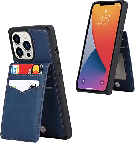 Étui portefeuille iPhone 13 protégeant des chocs avec rangement carte bleu