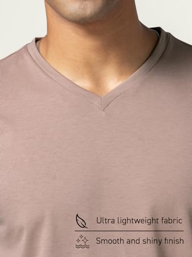 Image of DAMENSCH Regular Fit Cotton Blend Tshirt Half Sleeve Crew Neck Comfortable Casual Lightweight Premium Vortex Elemental Breeeze Tshirts for Men Pack of 1