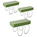 GRPFS 3 Pack Cemetery Saddles for Headstones 12 Inch Wire Rustproof Galvanized Gravestone Saddle with Foam