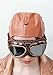 PROCOS Steampunk PU Leather Aviator Hat Vintage Pilot Cap with Ear Flaps Brown (Dark Brown)