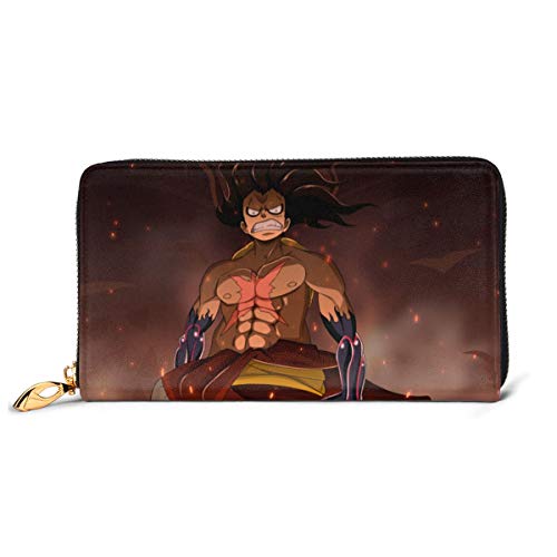 Preisvergleich Produktbild Einteilige Geldbörse aus echtem Leder mit Reißverschluss, lange Clutch, Münzfach, Kartenpaket für Damen und Herren