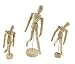 Set of 3 Wooden Pine Movable Joint Family Model for Art Mannequin Sketch Reference Home Decor(Daddy Mommy Child)