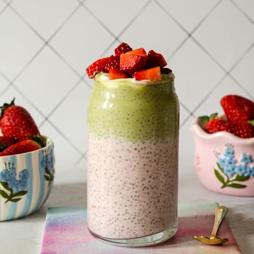 Chia Pudding Matcha e Fragole