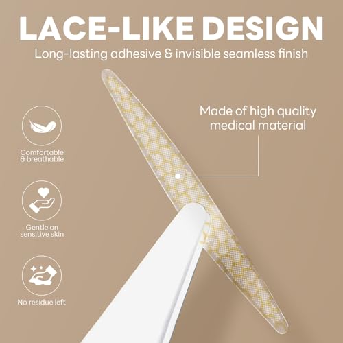 Eyelid Stickers 1200 Pcs Double Eyelid Tape Natural Self-Adhesive Lid Lifting Strips Invisible Long-Lasting Breathable Lid Sticker for Hooded Heavy Uneven Droopy or Mono-eyelids