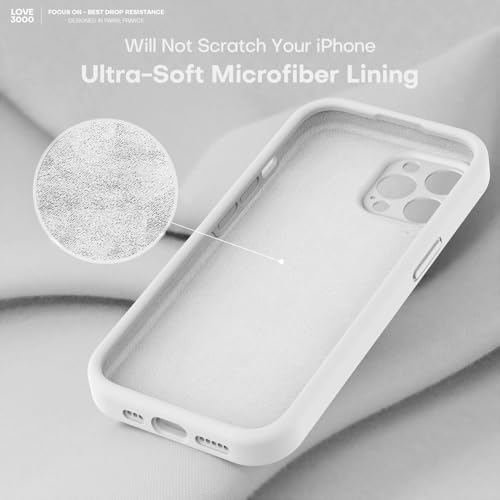 Image of DIZORO Microfiber Square Candy Case Compatible for iPhone 14 PRO, Shockproof Slim Back Cover Liquid Silicone Case (Stone Grey)