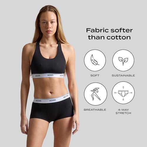 Image of Woxer Womens Boxer Briefs Underwear - Ultra Short Boyshorts Panties, Modal Fabric, Chafe-Free, Boxers for Sleep & Gym
