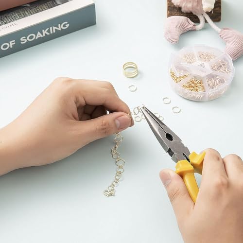Image of Dhruv Crafts Jewelry Making Kit 1021 Pieces Earring Making Supplies Findings Set with Lobster Clasps Jump Rings Tools DIY Jewellery Repair Craft Accessories Kit