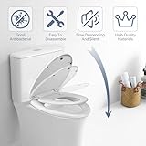 Trintion Family Toilet Seat Soft Close Toilet Seat Built-in Detachable Magnetic Family Toilet Lid with 360 Degree Adjustable Hinges for Toddlers Adults - Image 7