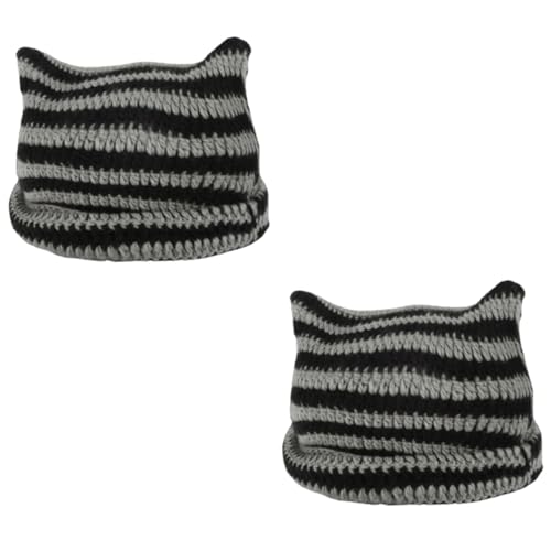 Bonnet à oreilles de chat chaud pour protéger du froid de l'hiver avec style vintage