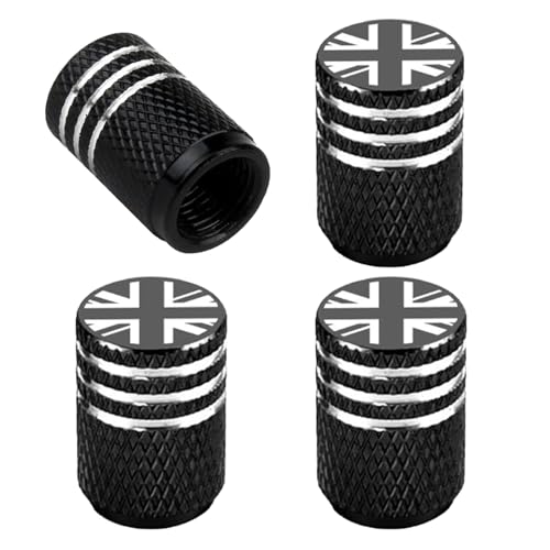 4 Pack Tyre Valve Caps Dust Caps for Car Tyres Black Dust Caps Car Dust Caps Universal Stem Dust Covers Tyre Caps Tire Valve Stem Caps Car Tyre Dust Caps Universal for Cars, Motorbikes