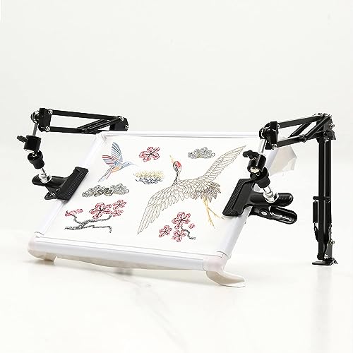 Image of Embroidery Scroll Frame Stand (2P) Adjust Cross Stitch Frame Stand Rotated Embroidery Frame Stand ,Cross Stitch Scroll Frame Stand Suitable for Cross Stitch Frame Stand Needlework Frame Stand
