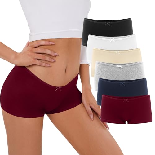 Uizuooy Boxers for Women Soft Stretch Boy Shorts Panties Seamless
