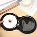 Black 20 Capacity CD/DVD Case Holder Organizer, Portable CD Storage Bag, Round Small CD Case Wallet for Car, Home,Travel