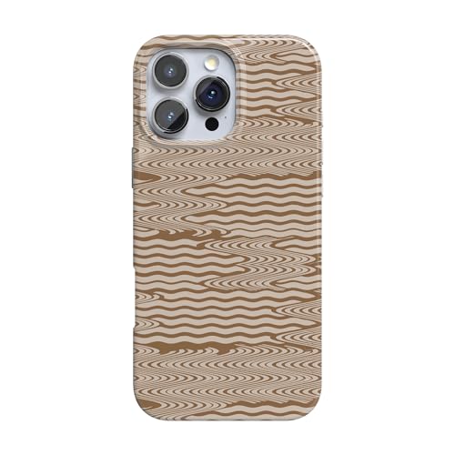 Casely iPhone 16 Pro Case | Mocha Ripple | Brown Waves | Compatible with MagSafe | Classic Ultra Slim Design