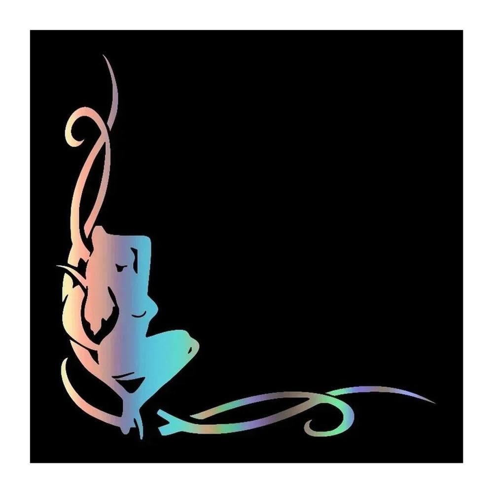 Car Sticker Girl Decal Auto Waterproof Vinyl 15cm*13cm(Laser-A,15X13CM)