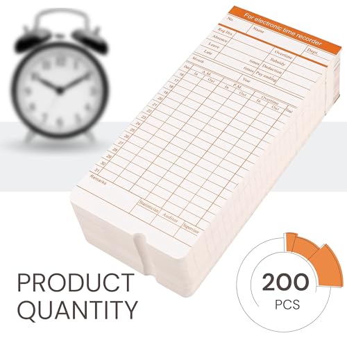 image for BELMAKS 200PCS Time Cards for Employees – 2 Sided Time Cards for Emp