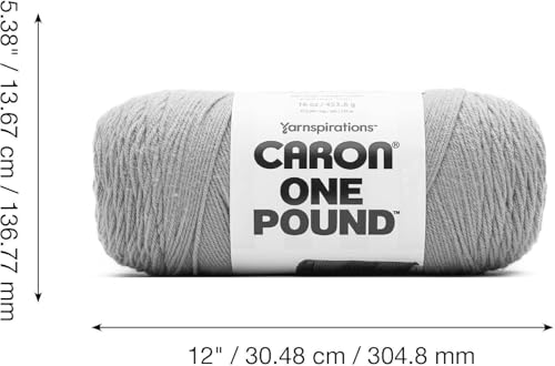Caron One Pound Solids Yarn - (4) Medium Gauge 100% Acrylic - 16 oz - Sunflower- For Crochet, Knitting & Crafting ( 1 Piece )